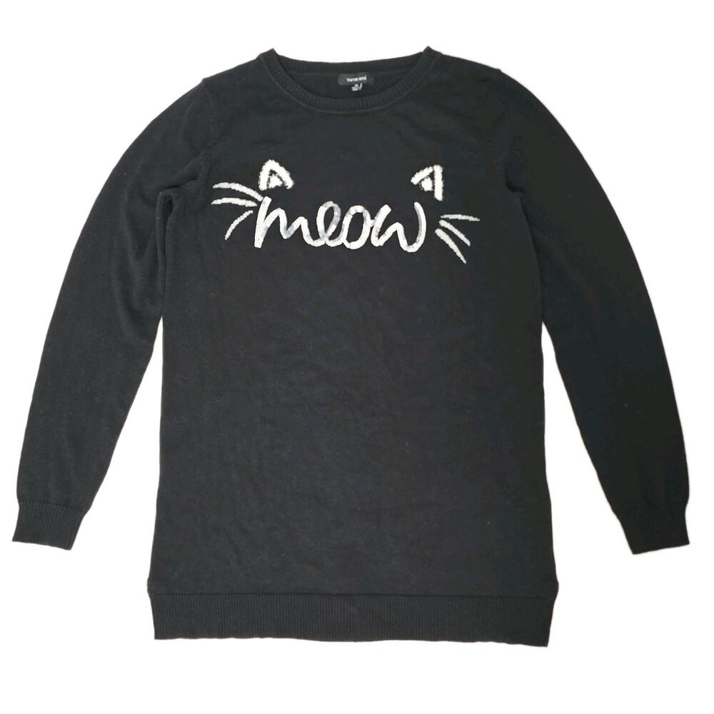 Verve Ami Kitty Cat Ears & Tail Sweater Black Medium Halloween Cat Lady‎ Meow